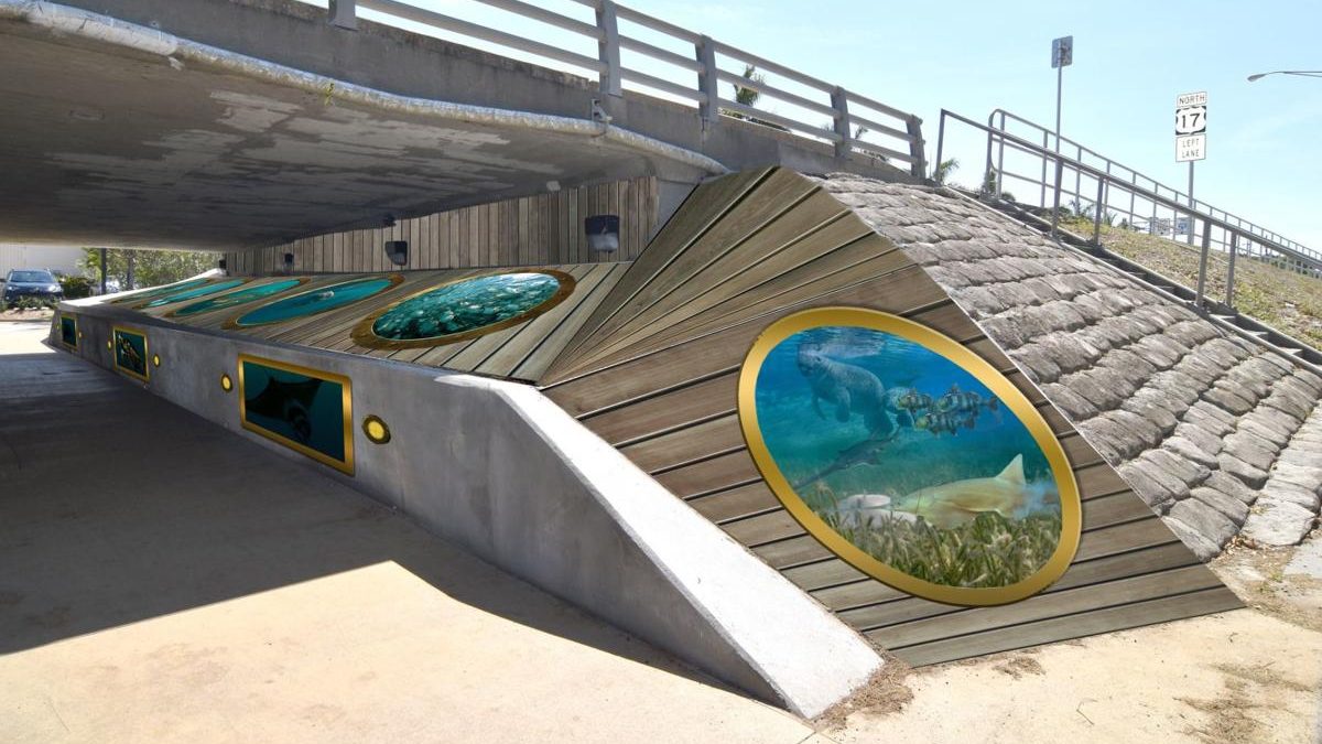 punta gorda 41 bridge Artists Rendering of New Mural